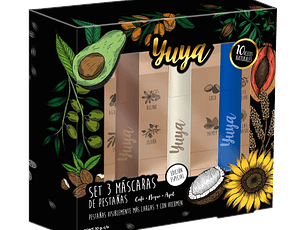 Set 3 máscaras para pestañas 10 aceites naturales 