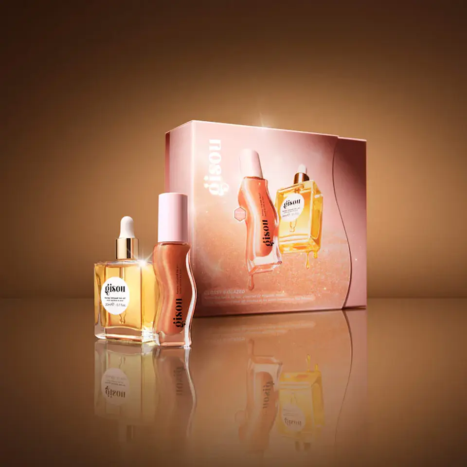 Glossy & Glazed Hair & Lip Oil Gift Set  4