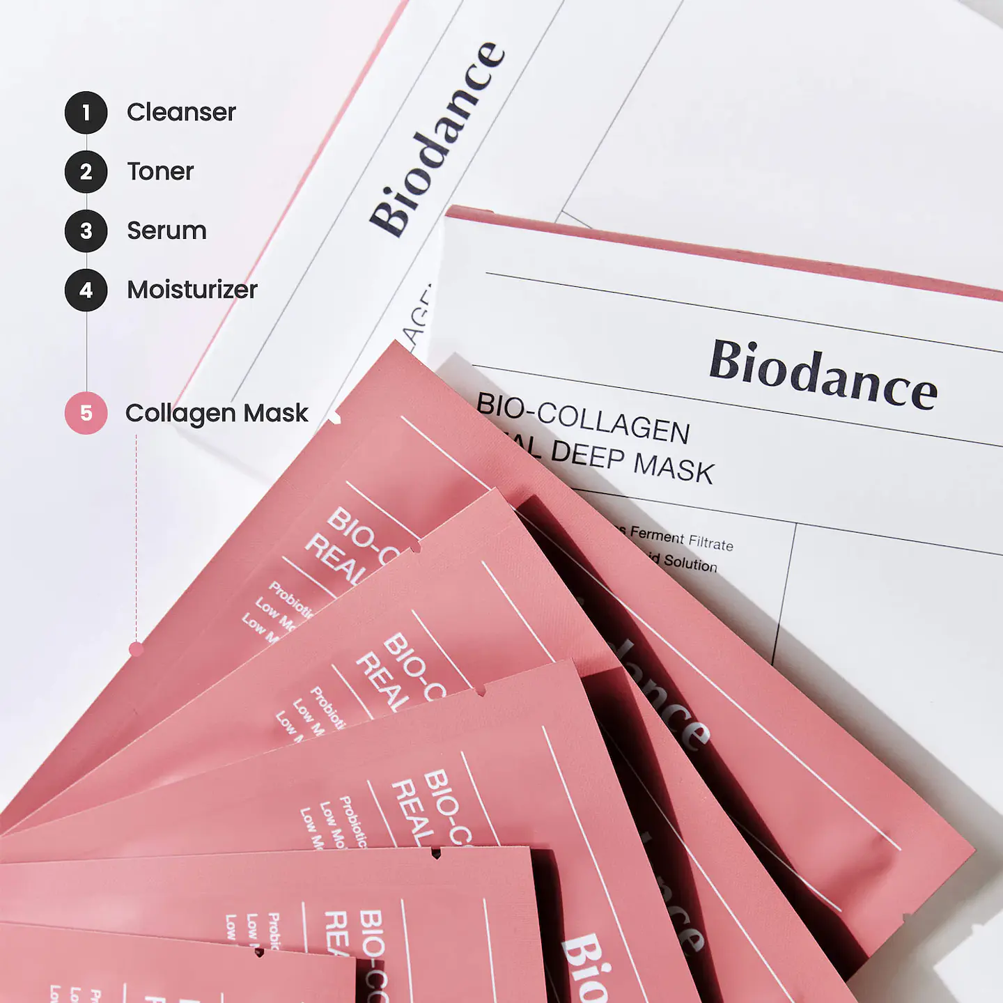 Bio Collagen Real Deep Mask for Pore Minimizing & Firming Care * 4 masks 5