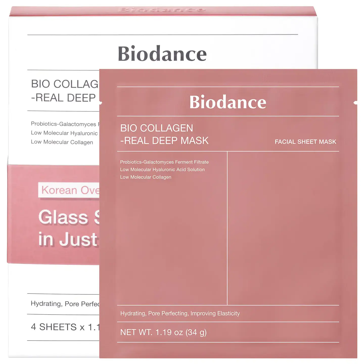 Bio Collagen Real Deep Mask for Pore Minimizing & Firming Care * 4 masks 1