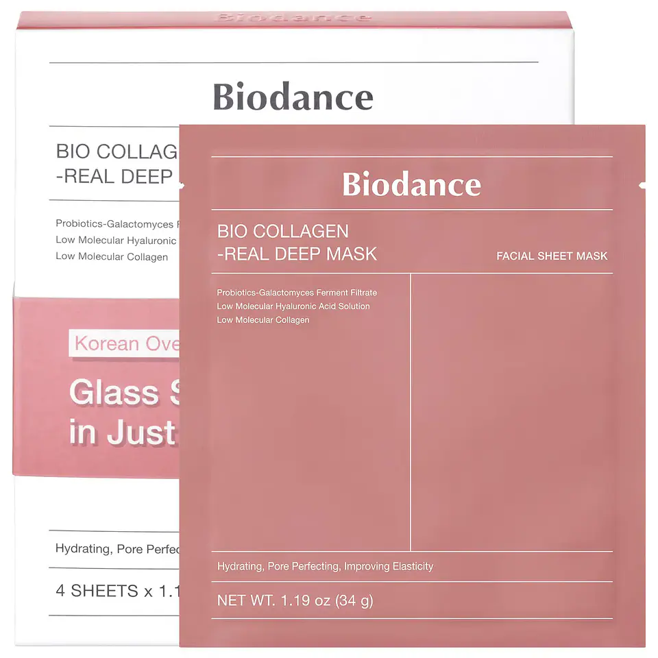 Bio Collagen Real Deep Mask for Pore Minimizing & Firming Care * 4 masks 1