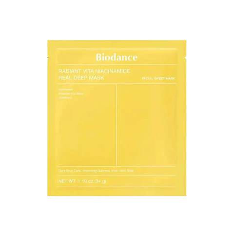 Radiant Vita Niacinamide Real Deep Mask – Brightening Dull Skin & Dark Spot Care * 1 masks