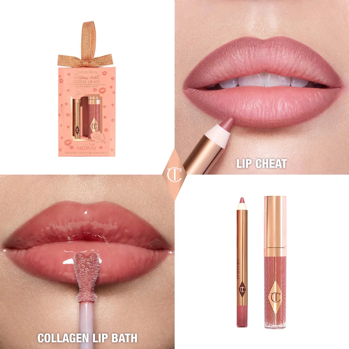 Mini Pillow Talk Glossy Lip Duos- Medium 2