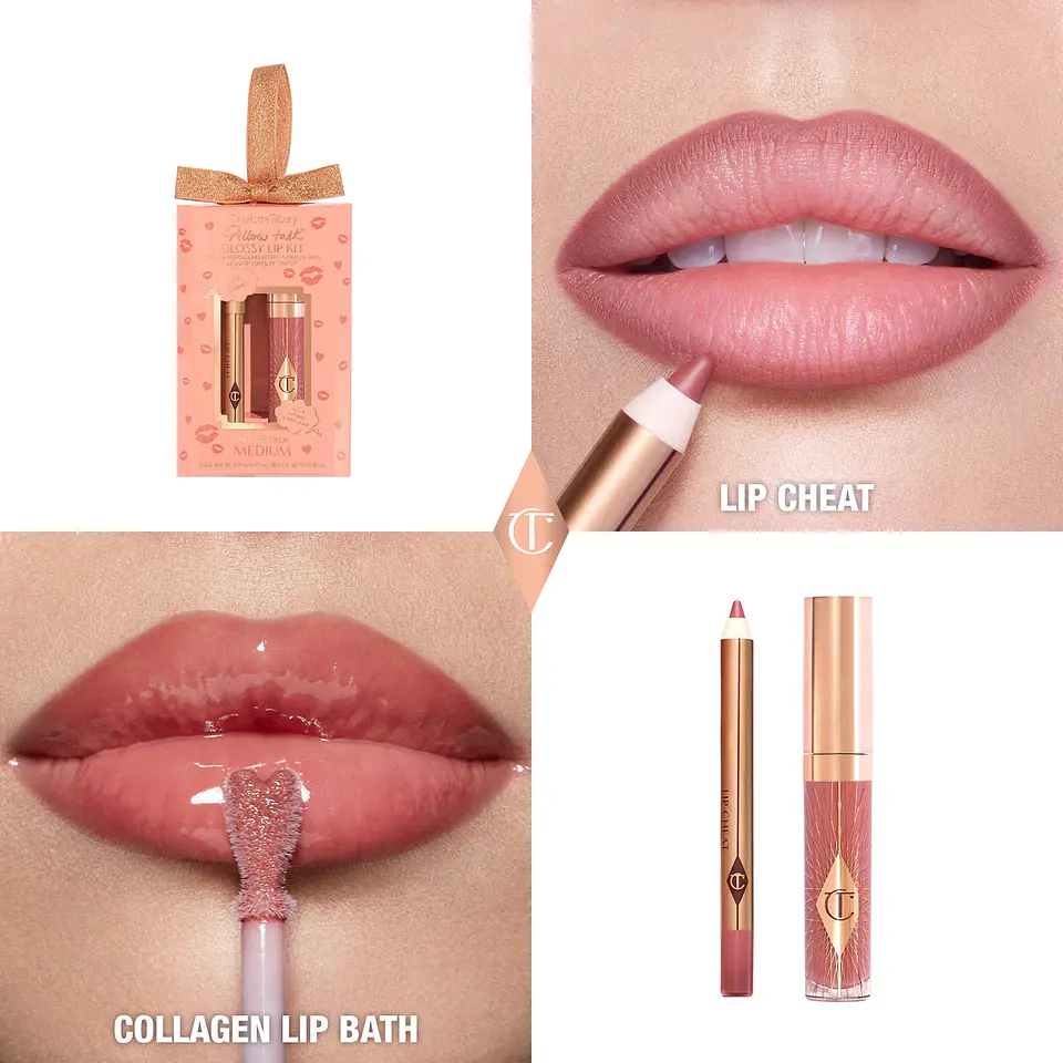 Mini Pillow Talk Glossy Lip Duos- Medium 2