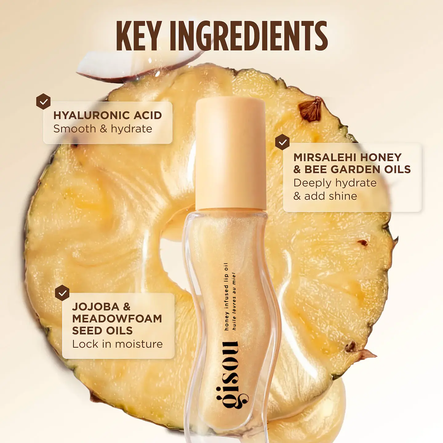 Honey Infused Hydrating Lip Oil-  Pineapple Pout 3