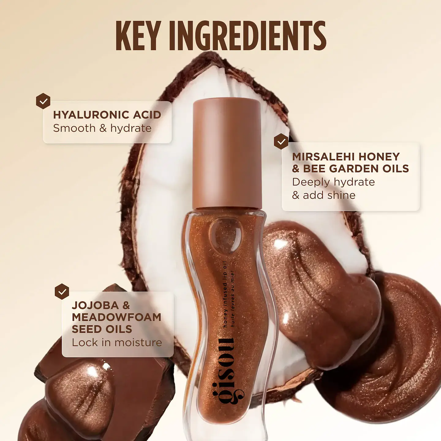 Honey Infused Hydrating Lip Oil- Coco Cacao 3