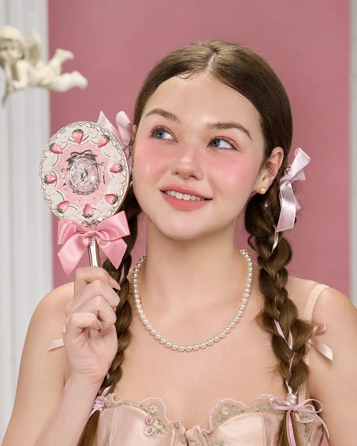 Strawberry Cupid Hand Mirror 2