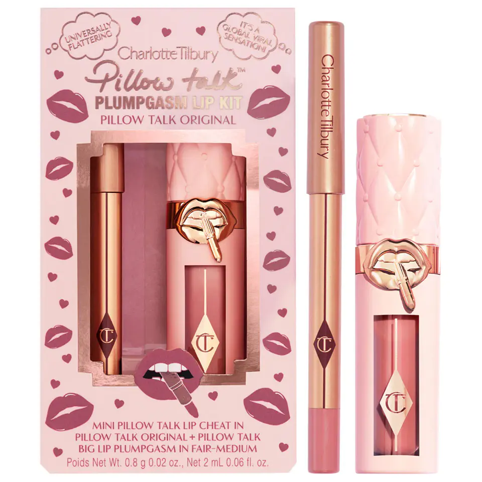 Mini Pillow Talk Plumpgasm Lip Liner and Lip Gloss Set - Pillow Talk 1