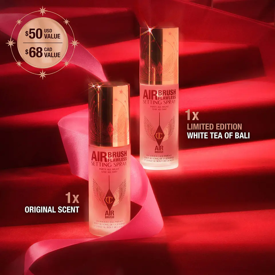 Mini Airbrush Flawless Hydrating & Waterproof Setting Spray Duo Gift Set 4