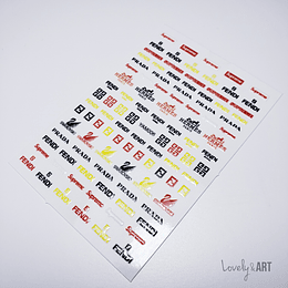 Stickers Multi marcas colores (M006)