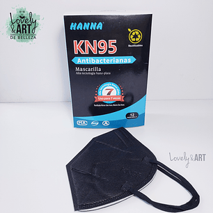 Mascarilla KN95 Negra (Caja 12u)