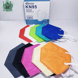 Mascarillas KN95 Colores (Caja 10u)
