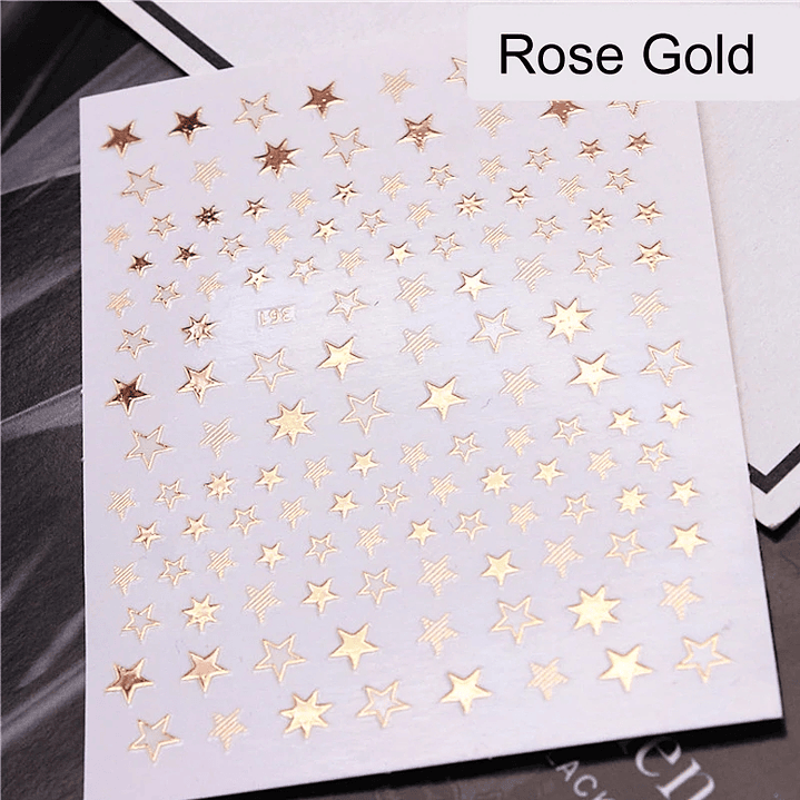 STICKERS ESTRELLAS ROSE GOLD