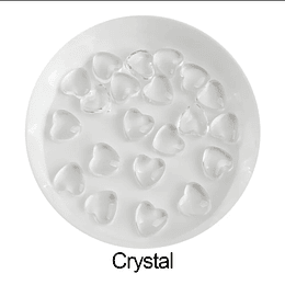 Corazones 8mm (10 piezas) Cristal
