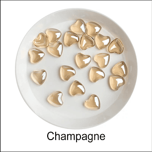 Corazones 8mm (10 piezas) Champagne