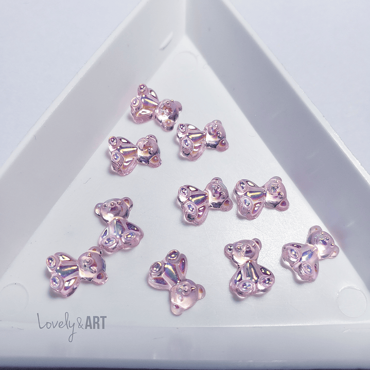 Ositos 6x7mm Pink AB (10 Piezas) 2