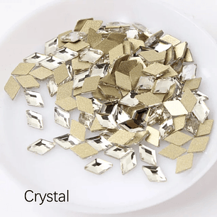 Rombos 4x6mm Cristal (10 piezas)