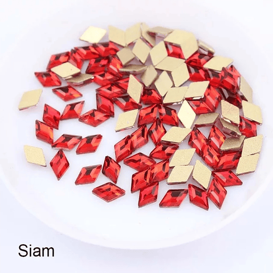 Rombos 4x6mm Siam (10 piezas)
