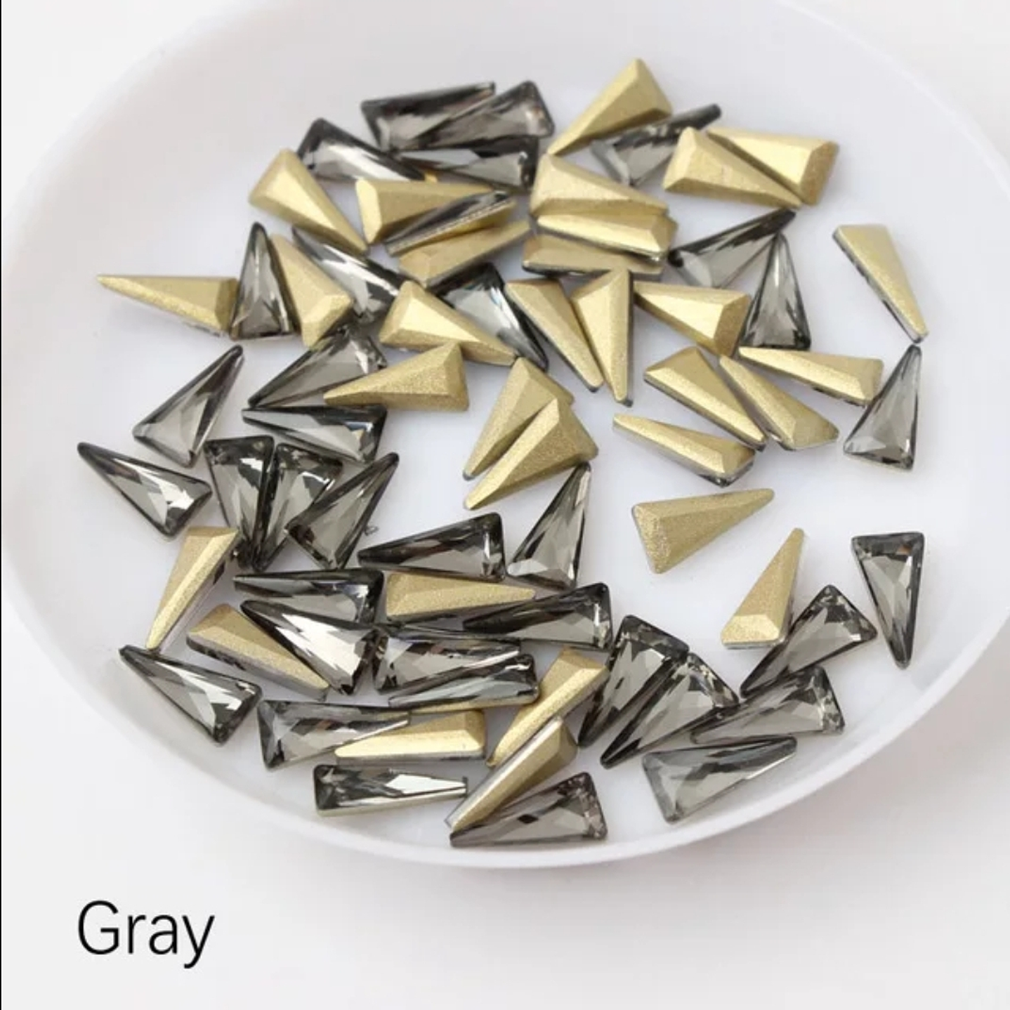 Triangulos 4x8mm Gray (10 piezas)