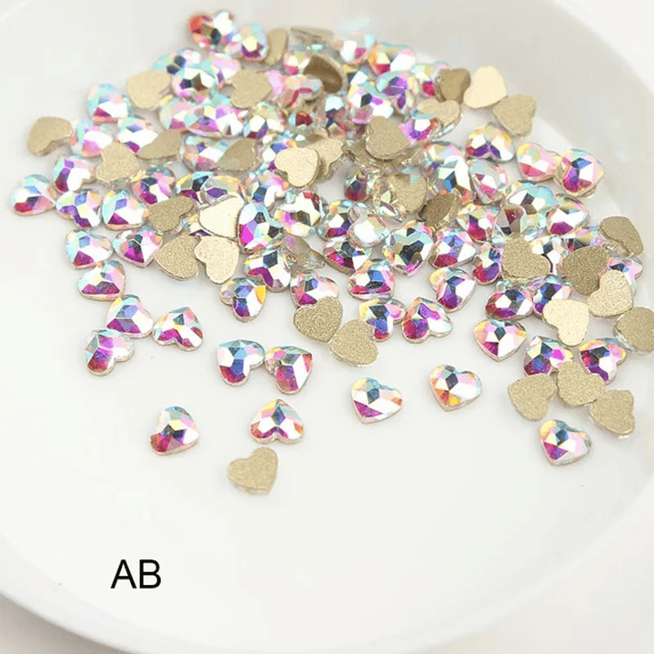 Corazones 3mm AB (10 piezas)