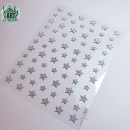 Stickers Flash on Plata Estrellas