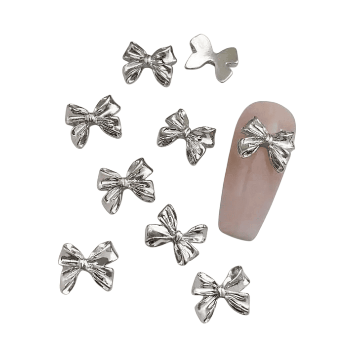 Dijes Lazos Plateados 10 unidades #B