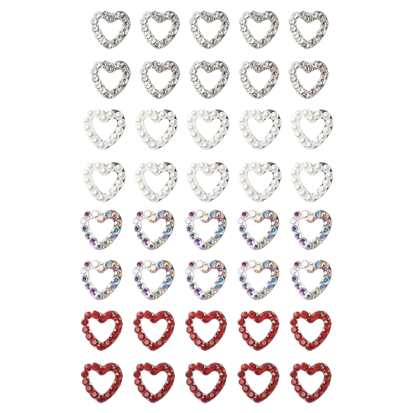 Dijes Mix Corazones 10 unidades 