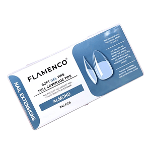 Uñas Soft Gel Almond Flamenco 240U (Caja Azul)