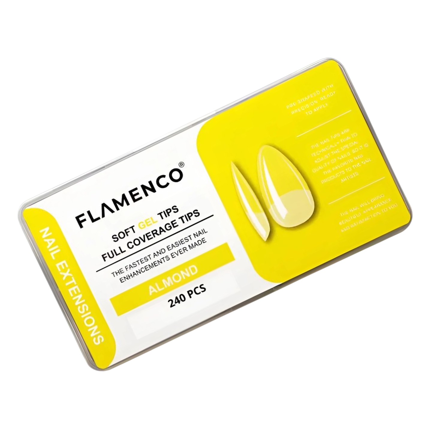 Uñas Soft Gel Almond Flamenco 240U (Caja Amarilla)