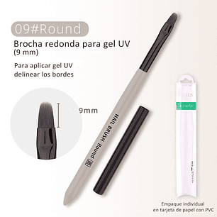 Pincel Round (9mm) Tapa Negra 