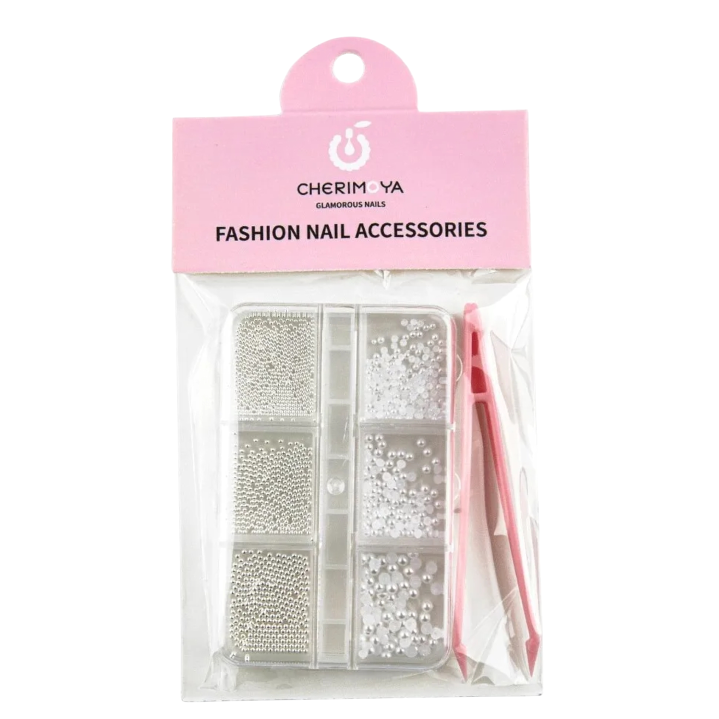 Cajita Con Perlas + Buliones + Pinza Cherimoya 