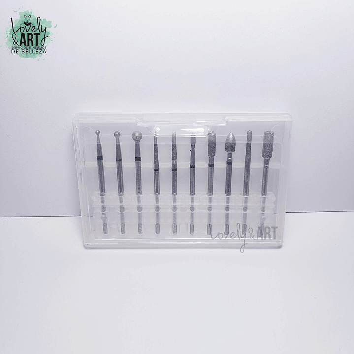 Pack de 10 Fresa Cutícula Azul  2