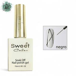 Esmalte Liner Negro Sweet Color 
