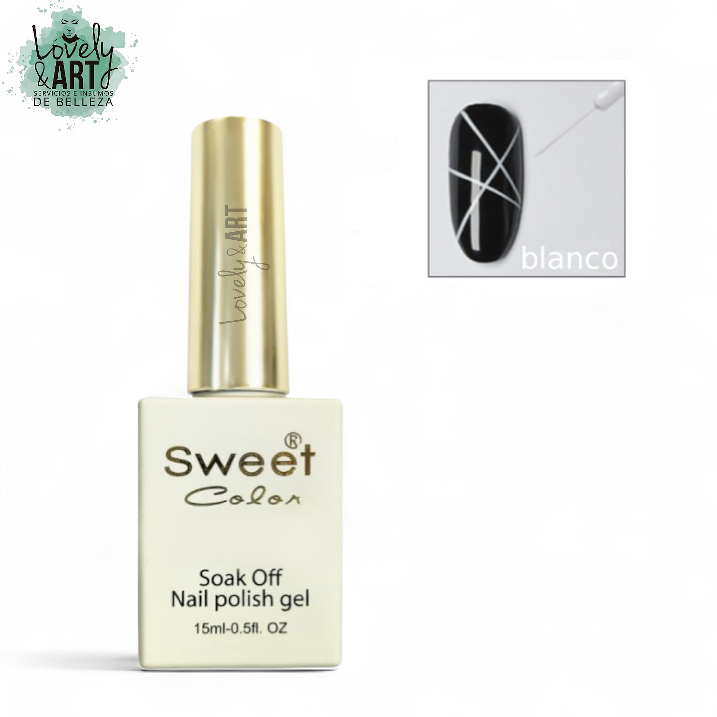 Esmalte Liner Blanco Sweet Color 