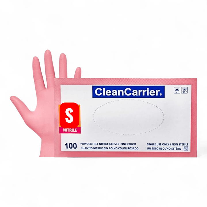 Guante Nitrilo Rosado CleanCarrier S