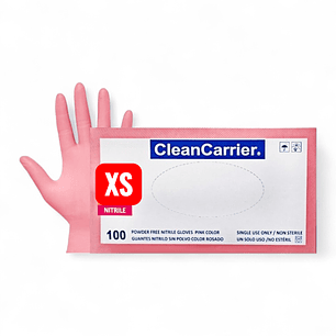 Guante Nitrilo Rosado CleanCarrier XS