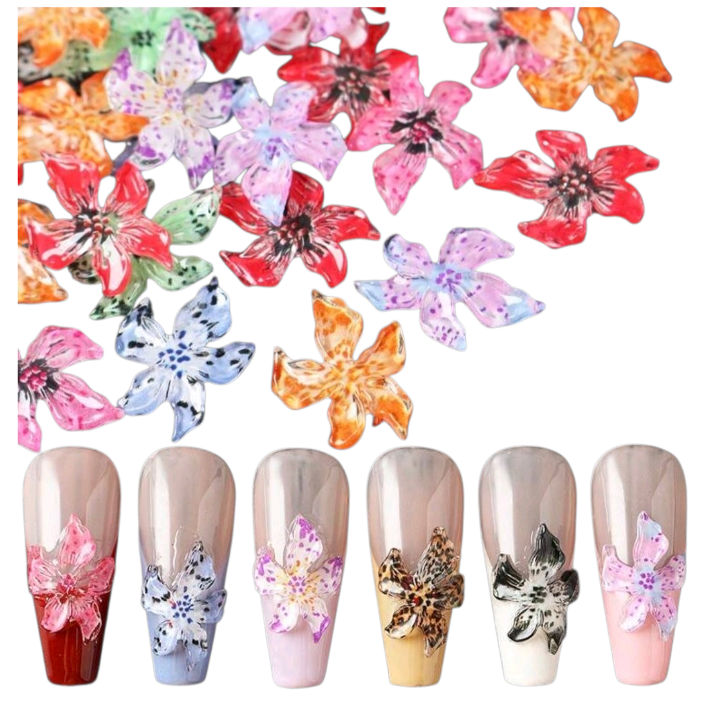 Dijes Flores Hawaiana Flexibles 10U. Al Azar #HF 2