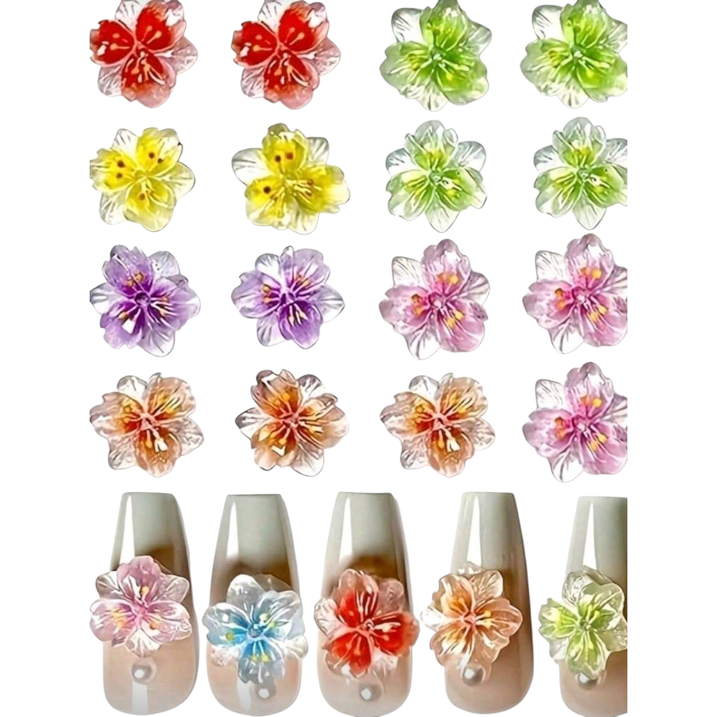 Dijes Flores Hawaiana 10 Unidades Al Azar #FH