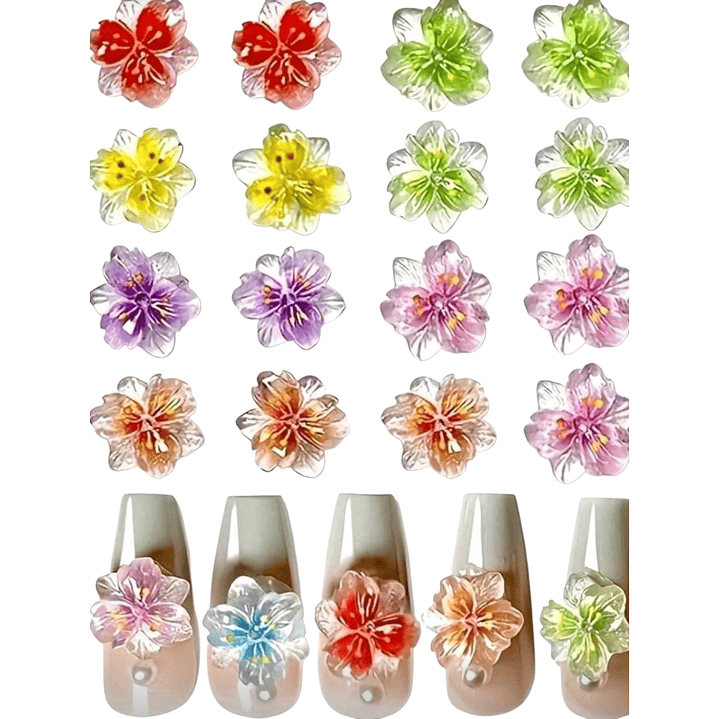 Dijes Flores Hawaiana 10 Unidades Al Azar #FH