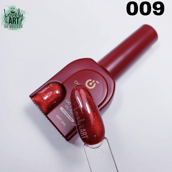 Esmalte Ojo de Gato Burgundy Red 009 Cherimoya