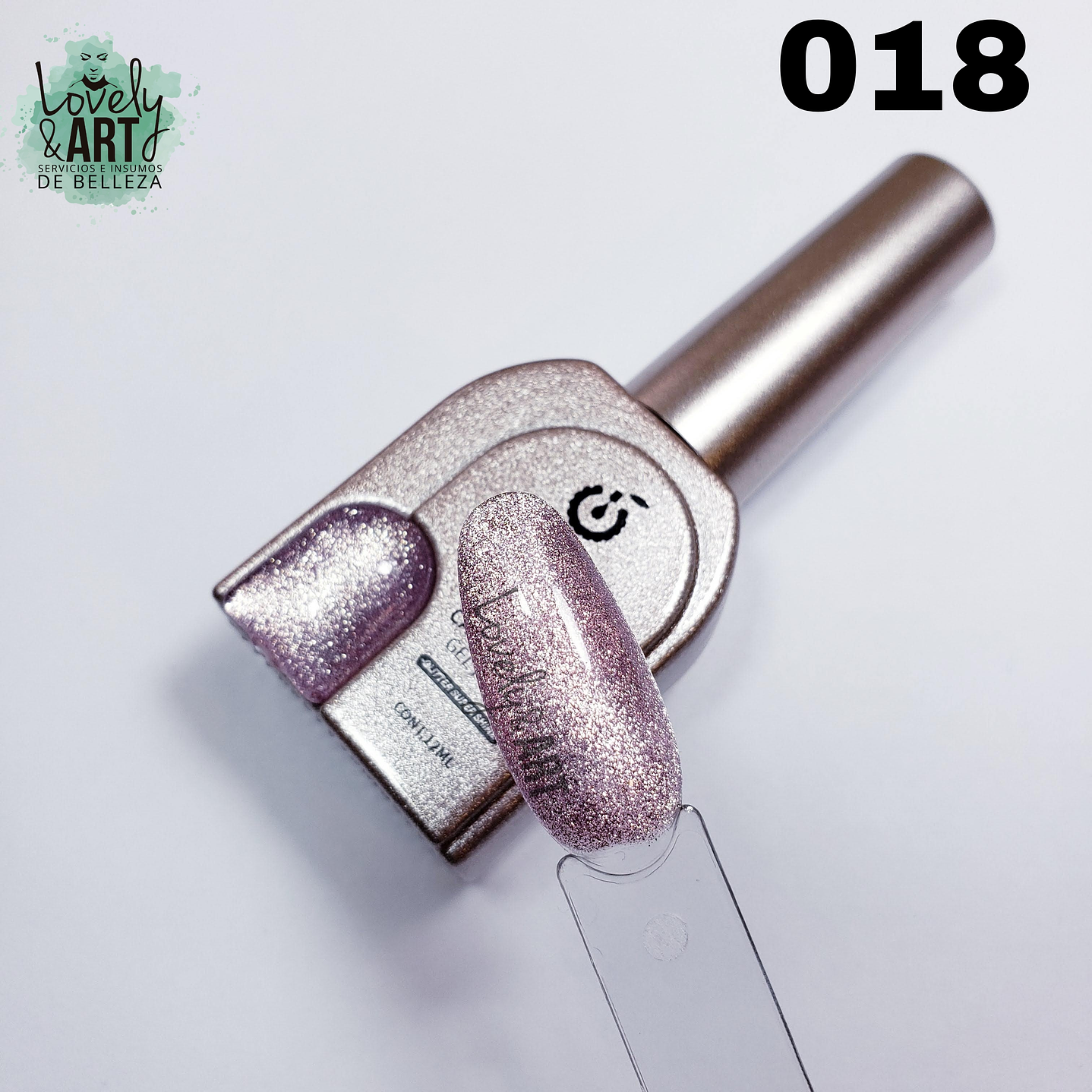 Esmalte Ojo de Gato Glitter Super Shine 018 Cherimoya 