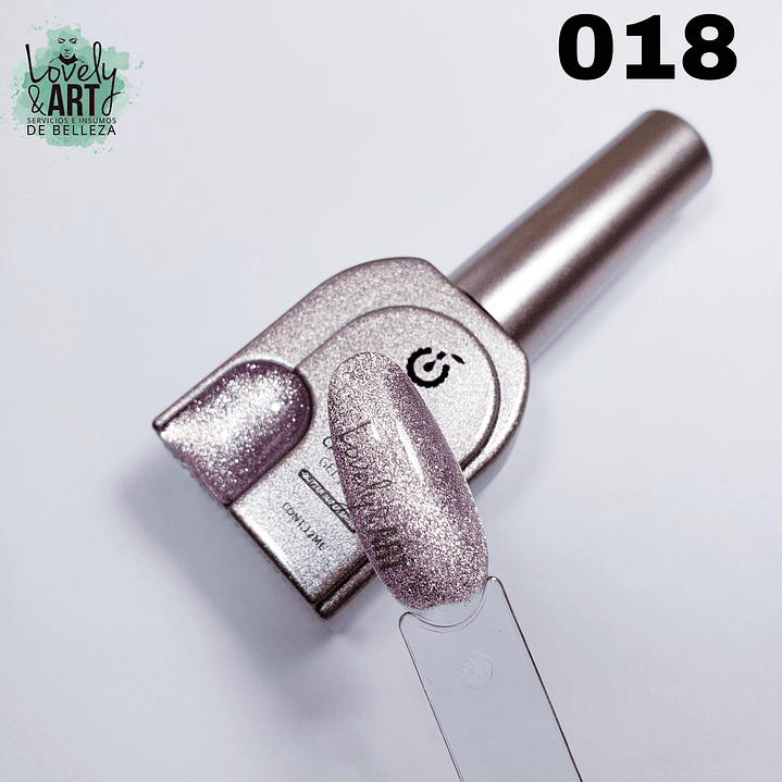 Esmalte Ojo de Gato Glitter Super Shine 018 Cherimoya 