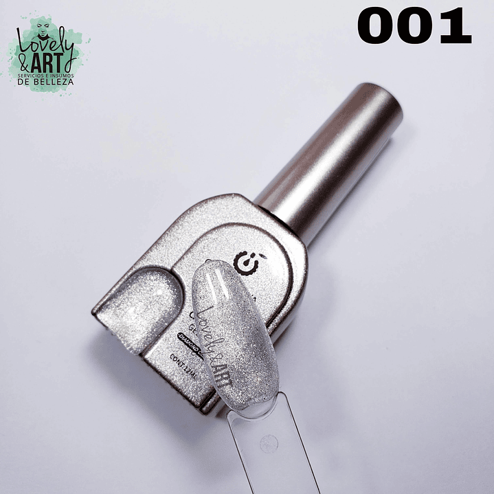 Esmalte Ojo de Gato Diamond Glitter 001 Cherimoya