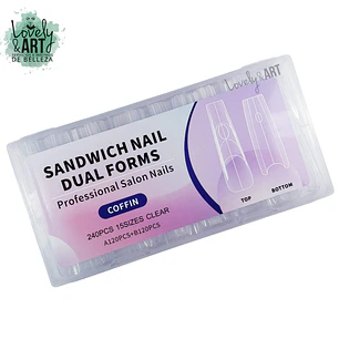 Sandwich Nail Dual Form Coffin (240pcs)