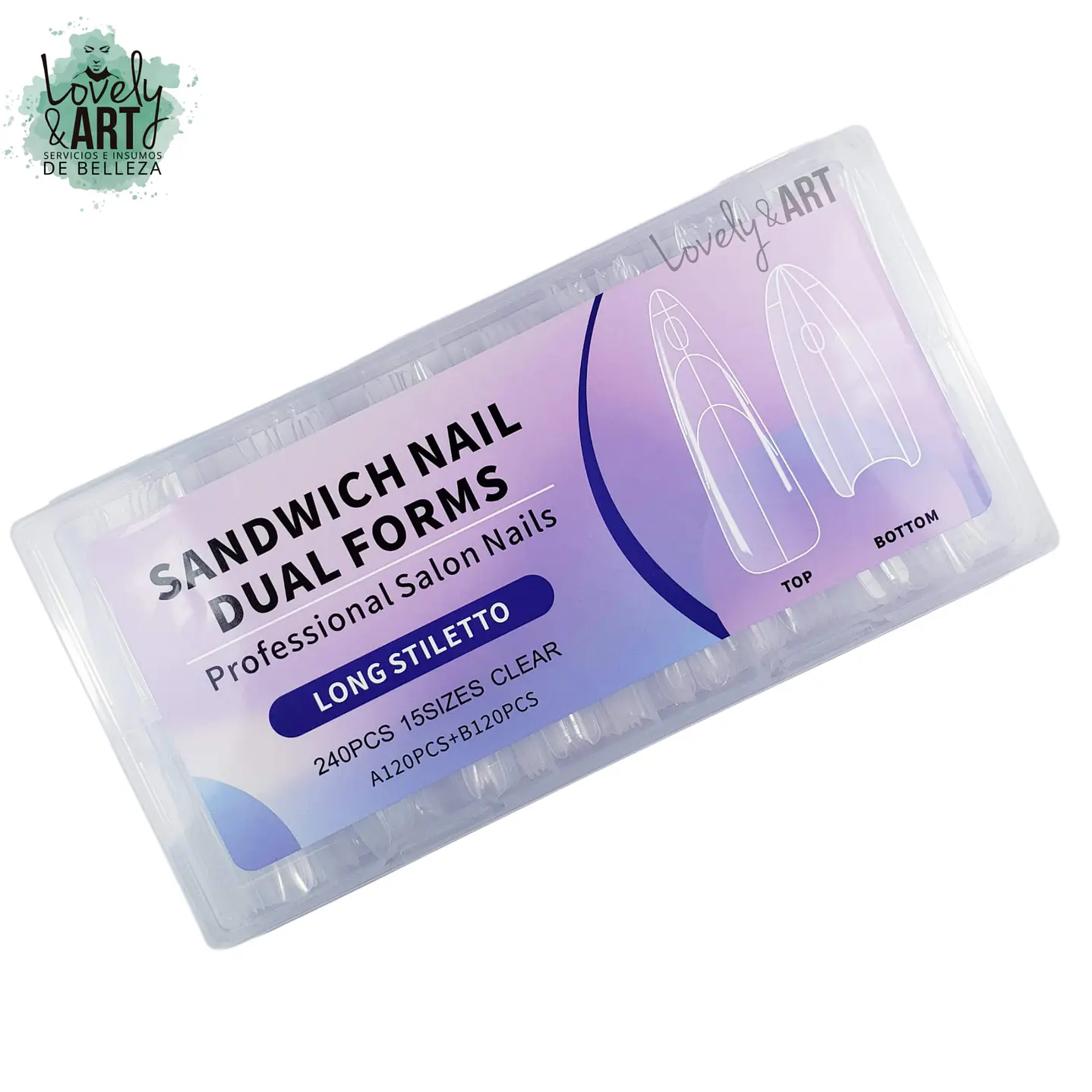 Sandwich Nail Dual Form Stiletto (240pcs)