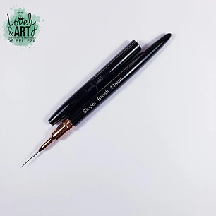 Pincel Liner 11mm con tapa Negro (Nail Brush)