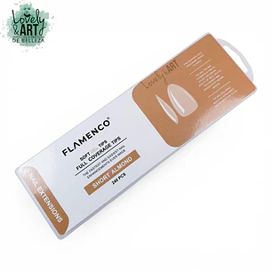 Uñas Soft Gel Short Almond Flamenco 240u (Caja Damasco Larga)