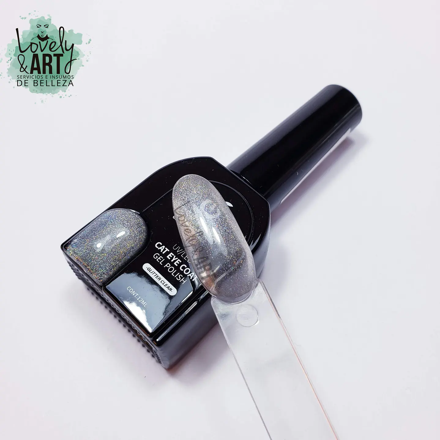 Ojo de Gato Glitter Clear Cherimoya 001 1