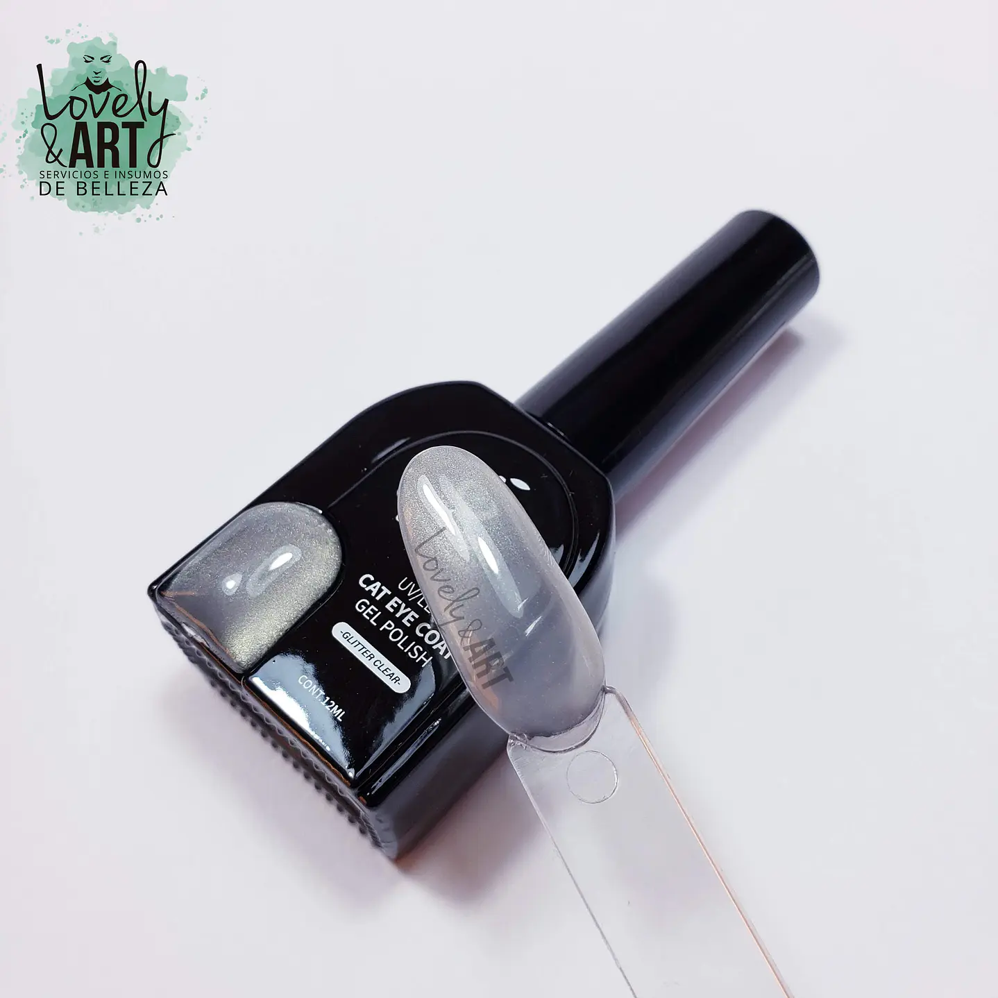 Ojo de Gato Glitter Clear Cherimoya 002 1