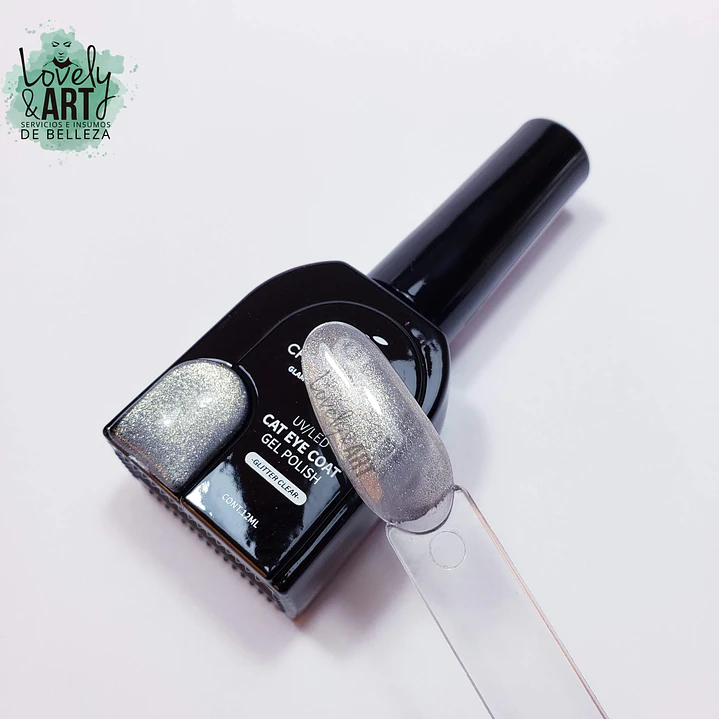 Ojo de Gato Glitter Clear Cherimoya 003 1